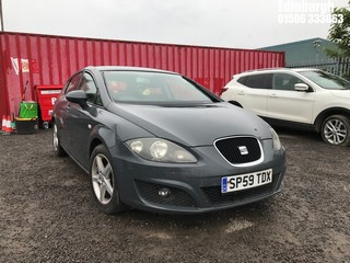 Location: Edinburgh - 2009 SEAT LEON S EMOCION 5 Door Hatchback REG: SP59TDX, Keys: No, MOT Expiry date: 18/12/2025, 1595 Petrol, 5 Speed Manual Petrol, Former Keepers: 3