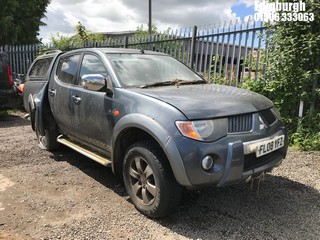 Location: Edinburgh - 2008 MITSUBISHI L200 WARRIOR DI-D D/C Pick-up REG: FL08YFZ, Keys: No, MOT Expiry date: 01/04/2025, 2477 Diesel, 5 Speed Manual Diesel, Former Keepers: 6