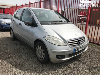 Location: Edinburgh - 2007 MERCEDES A150 CLASSIC SE CVT 5 Door Hatchback REG: GR07LTT, Keys: No, MOT Expiry date: 03/07/2026, 1498 Petrol, Variable Speed Auto Petrol, Former Keepers: 5