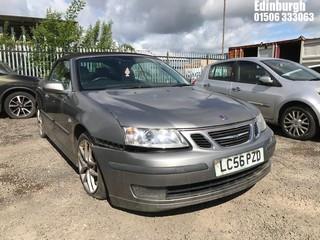 Location: Edinburgh - 2006 SAAB 9-3 VECTOR 150 BHP Convertible REG: LC56PZD, Keys: No, MOT Expiry date: 11/01/2025, 2000 Petrol, 5 Speed Manual Petrol, Former Keepers: 5