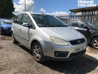 Location: Edinburgh - 2006 FORD FOCUS C-MAX ZETEC MPV REG: SM06OSZ, Keys: No, MOT Expiry date: 02/06/2026, 1596 Petrol, 5 Speed Manual Petrol, Former Keepers: 6