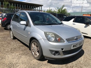 Location: Edinburgh - 2007 FORD FIESTA GHIA 5 Door Hatchback REG: NH07XSY, Keys: No, MOT Expiry date: 19/08/2026, 1388 Petrol, 5 Speed Manual Petrol, Former Keepers: 2