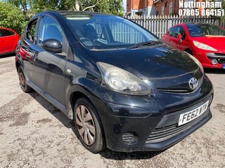 Location: Nottingham - 2012 TOYOTA AYGO VVT-I ICE 5 Door Hatchback REG: FE62WTM, Keys: No, MOT Expiry date: 10/10/2026, 998 Petrol, 5 Speed Manual Petrol, Former Keepers: 4