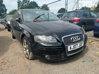 Location: Mitcham - 2007 AUDI A3 T FSI AUTO 5 Door Hatchback REG: AJ07JGF, Keys: No, MOT Expiry date: 18/01/2026, 1984 Petrol, 6 Speed Auto Petrol, Former Keepers: 5