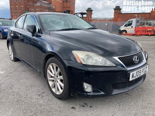Location: Nottingham - 2009 LEXUS IS 220D SE-L 4 Door Saloon REG: MJ09PZZ, Keys: No, MOT Expiry date: 29/11/2025, 2231 Diesel, 6 Speed Manual Diesel, Former Keepers: 6