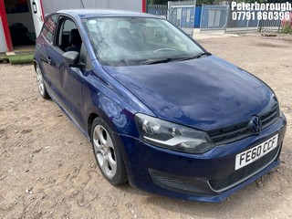 Location: Peterborough - 2010 VOLKSWAGEN POLO S 60 3 Door Hatchback REG: FE60CCF, Keys: No, MOT Expiry date: 16/08/2024, 1198 Petrol, 5 Speed Manual Petrol, Former Keepers: 6