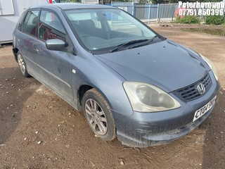 Location: Peterborough - 2004 HONDA CIVIC SE CTDI 5 Door Hatchback REG: CT04GKF, Keys: No, MOT Expiry date: 04/02/2026, 1686 Diesel, 5 Speed Manual Diesel, Former Keepers: 4