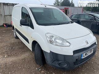 Location: Peterborough - 2013 PEUGEOT PARTNER 850 S L1 HDI Panel Van REG: LM13YNY, Keys: No, MOT Expiry date: 09/07/2025, 1560 Diesel, 5 Speed Manual Diesel, Former Keepers: 3