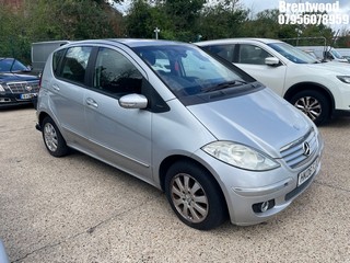 Location: Brentwood - 2006 MERCEDES A150 ELEGANCE SE CVT 5 Door Hatchback REG: HK06FJX, Keys: No, MOT Expiry date: 30.05.2026, 1498 Petrol, Variable Speed Auto Petrol, Former Keepers: 4