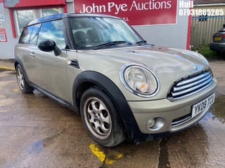 Location: Hull - 2008 MINI COOPER CLUBMAN Estate REG: YK08TCU, Keys: No, MOT Expiry date: 21/04/2026, 1598 Petrol, 6 Speed Manual Petrol, Former Keepers: 7