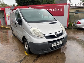 Location: Hull - 2007 VAUXHALL VIVARO 2900 CDTI SWB Panel Van REG: MV07OLR, Keys: Yes, MOT Expiry date: 14/02/2025, 1995 Diesel, 6 Speed Manual Diesel, Former Keepers: 12