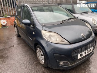 Location: Hayes - 2014 PEUGEOT 107 ACTIVE 5 Door Hatchback REG: MA14TUW, Keys: No, MOT Expiry date: 31/10/2025, 998 Petrol, 5 Speed Manual Petrol, Former Keepers: 4