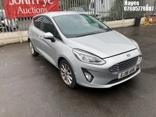 Location: Hayes - 2018 FORD FIESTA TITANIUM TDCI 5 Door Hatchback REG: EJ18AHK, Keys: No, MOT Expiry date: 10/02/2026, 1499 Diesel, 6 Speed Manual Diesel, Former Keepers: 4