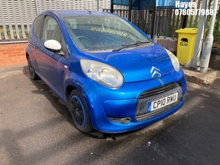 Location: Hayes - 2010 CITROEN C1 SPLASH 3 Door Hatchback REG: CP10RWU, Keys: No, MOT Expiry date: 08/01/2027, 998 Petrol, 5 Speed Manual Petrol, Former Keepers: 9