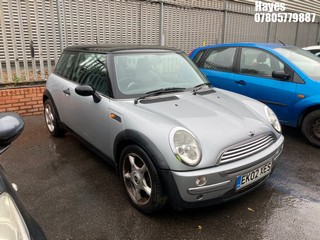 Location: Hayes - 2002 MINI MINI COOPER 3 Door Hatchback REG: EK02XES, Keys: No, MOT Expiry date: 08/12/2025, 1598 Petrol, 5 Speed Manual Petrol, Former Keepers: 6