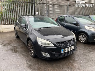 Location: Hayes - 2011 VAUXHALL ASTRA ELITE AUTO 5 Door Hatchback REG: MV60SOJ, Keys: No, MOT Expiry date: 05/09/2026, 1598 Petrol, 6 Speed Auto Petrol, Former Keepers: 10