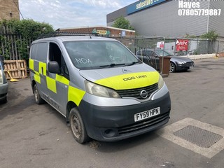 Location: Hayes - 2009 NISSAN NV200 SE DCI Panel Van REG: FY59HPN, Keys: No, MOT Expiry date: 25/07/2026, 1461 Diesel, 5 Speed Manual Diesel, Former Keepers: 11