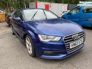 Location: Manchester - 2013 AUDI A3 SPORT TFSI S-A 4 Door Saloon REG: VN63XTE, 1395 Petrol, 7 Speed S-Auto Petrol, Former Keepers: 5, Keys: No, MOT Expiry date: 06/07/2026