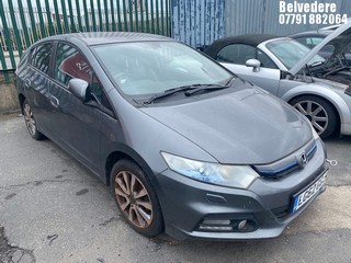 Location: Belvedere - 2012 HONDA INSIGHT HX IMA CVT 5 Door Hatchback REG: LG62GGJ, Keys: No, MOT Expiry date: 30/08/2025, 1339 Hybrid Electric, Variable 1 Speed Auto Petrol/E, Former Keepers: 4