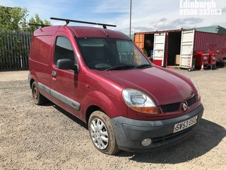 Location: Edinburgh - 2004 RENAULT KANGOO SL17 DCI 70+ Panel Van REG: SW53OSO, Keys: Yes, MOT Expiry date: 29/08/2025, 1461 Diesel, 5 Speed Manual Diesel, Former Keepers: 6