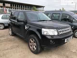 Location: Edinburgh - 2012 LAND ROVER FREELANDER GS SD4 AUTO Estate REG: OW12OFS, Keys: No, MOT Expiry date: 30/05/2026, 2179 Diesel, 6 Speed Auto Diesel, Former Keepers: 5