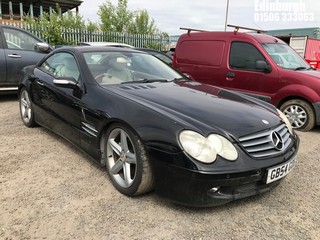 Location: Edinburgh - 2006 MERCEDES SL500 AUTO Convertible REG: GB54GDB, Keys: No, MOT Expiry date: 04/10/2024, 4966 Petrol,, Former Keepers: 5