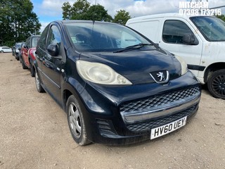 Location: Mitcham - 2010 PEUGEOT 107 MILLESIM 5 Door Hatchback REG: HV60UEY, Keys: No, MOT Expiry date: 08/02/2027, 998 Petrol, 5 Speed Manual Petrol, Former Keepers: 4