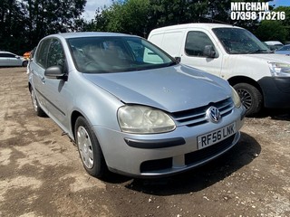 Location: Mitcham - 2006 VOLKSWAGEN GOLF S 80 5 Door Hatchback REG: RF56LNK, Keys: No, MOT Expiry date: 26/11/2025, 1390 Petrol, 5 Speed Manual Petrol, Former Keepers: 4