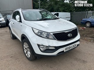Location: Mitcham - 2014 KIA SPORTAGE KX-2 CRDI Estate REG: RX64UGA, Keys: No, MOT Expiry date: 15/07/2026, 1995 Diesel, 6 Speed Manual Diesel, Former Keepers: 6