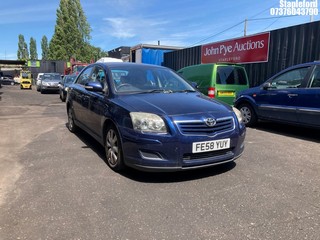 Location: Stapleford - 2008 TOYOTA AVENSIS COLOUR CTION VVTI 5 Door Hatchback REG: FE58YUY, Keys: Yes, MOT Expiry date: 28/01/2027, 1794 Petrol, 5 Speed Manual Petrol, Former Keepers: 6