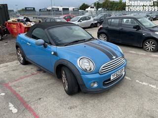 Location: Brentwood - 2013 MINI MINI ROADSTER COOPER Convertible REG: YF62GOP, Keys: No, MOT Expiry date: 13/10/2026, 1598 Petrol, 6 Speed Manual Petrol, Former Keepers: 4
