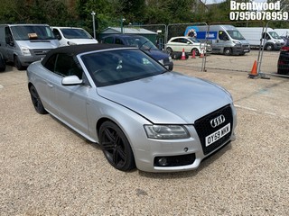 Location: Brentwood - 2009 AUDI A5 S LINE TFSI 211 Convertible REG: OY59WKW, Keys: No, MOT Expiry date: 24/04/2025, 1984 Petrol, 6 Speed Manual Petrol, Former Keepers: 7