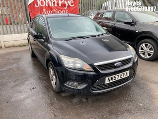 Location: Hayes - 2008 FORD FOCUS ZETEC 100 5 Door Hatchback REG: NM57EFA, Keys: No, MOT Expiry date: 07/03/2027, 1596 Petrol, 5 Speed Manual Petrol, Former Keepers: 7