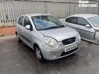Location: Hayes - 2009 KIA PICANTO 1 5 Door Hatchback REG: AO59OKN, Keys: No, MOT Expiry date: 31/03/2026, 999 Petrol, 5 Speed Manual Petrol, Former Keepers: 7