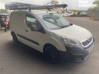 Location: Hayes - 2018 PEUGEOT PARTNER SE L1 BLUE HDI Panel Van REG: MT18YKK, Keys: No, MOT Expiry date: 11/03/2027, 1560 Diesel, 5 Speed Manual Diesel, Former Keepers: 3