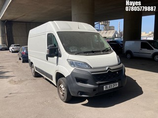 Location: Hayes - 2019 CITROEN RELAY 35 L2H2 EPRISE BHDI Panel Van REG: BL69DVV, Keys: No, MOT Expiry date: 26/02/2026, 2200 Diesel, 6 Speed Manual Diesel, Former Keepers: 4