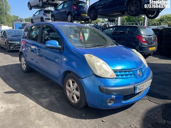 Location: Stapleford - 2007 NISSAN NOTE SE AUTO MPV REG: HG07CXS, Keys: Yes, MOT Expiry date: 01/12/2026, 1598 Petrol, 4 Speed Auto Petrol, Former Keepers: 9