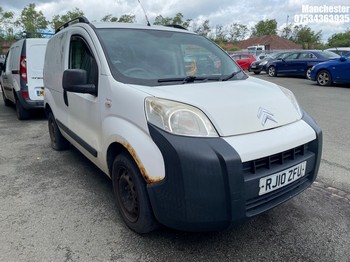 Location: Manchester - 2010 CITROEN NEMO X HDI 610 Panel Van REG: RJ10ZFU, 1399 Diesel, 5 Speed Manual Diesel, Former Keepers: 7, Keys: No, MOT Expiry date: 04/12/2026