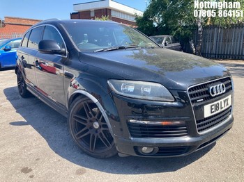 Location: NOTTINGHAM - 2008 AUDI Q7 S LINE TDI QUATTRO A ESTATE REG: E18LYX, 2967cc DIESEL, 6 SPEED AUTO DIESEL, Former Keepers: 4, Keys: No, MOT: Expiry date24/03/2027