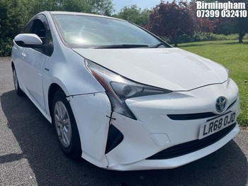 Location: Birmingham - 2018 TOYOTA PRIUS HYBRID 5 Door Hatchback REG: LR68OJD, 1790cc Hybrid Electric, UNKNOWN, Former Keepers: 3, Keys: Yes, MOT Expiry date: 29/06/2026