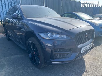 Location: BELVEDERE - 2016 JAGUAR F-PACE R-SPORT AWD D AUTO Estate REG: HS16HLW, 1999cc Diesel, 8 Speed Auto Diesel, Former Keepers: 4, Keys: No, MOT: Expiry date22.02.2027