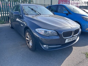 Location: BELVEDERE - 2011 BMW 520D SE 4 Door Saloon REG: YP11WYX, 1995cc Diesel, 6 Speed Manual Diesel, Former Keepers: 3, Keys: No, MOT: Expiry date03/08/2026