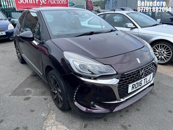 Location: Belvedere - 2016 DS DS3 PRESTIGE PURETECH S/S 3 Door Hatchback REG: RO16TLJ, Keys: No, MOT Expiry date: 02.06.2026, 1200 Petrol, 6 Speed Auto Petrol, Former Keepers: 8