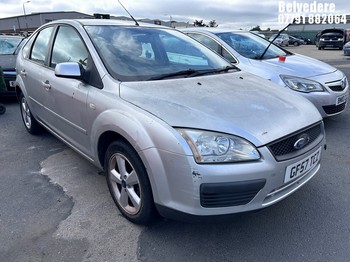 Location: Belvedere - 2007 FORD FOCUS ZETEC CLIMATE T 5 Door Hatchback REG: GF57TCZ, Keys: No, MOT Expiry date: 05/04/2026, 1596 Petrol, 5 Speed Manual Petrol, Former Keepers: 5