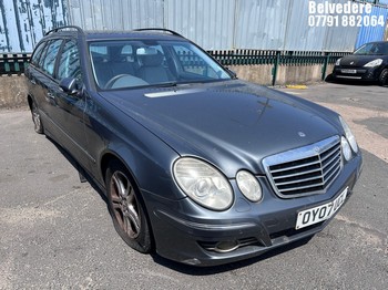 Location: Belvedere - 2007 MERCEDES E220 AVANTGARDE CDI Estate REG: OY07UCL, Keys: No, MOT Expiry date: 11/05/2026, 2149 Diesel, 5 Speed Auto Diesel, Former Keepers: 6
