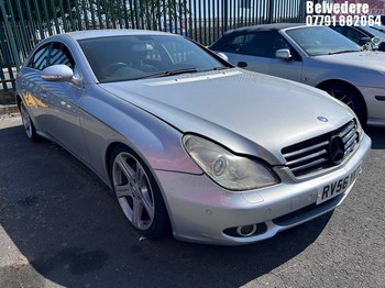 Location: Belvedere - 2006 MERCEDES CLS 500 AUTO Coupe REG: RV56YKT, Keys: No, MOT Expiry date: 23/09/2026, 4966 Petrol, 7 Speed Auto Petrol, Former Keepers: 14