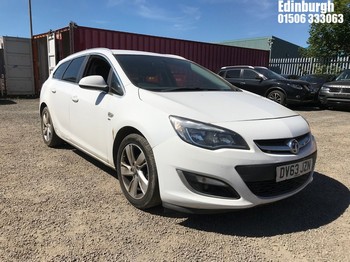 Location: Edinburgh - 2013 VAUXHALL ASTRA SRI Estate REG: DV63JZN, Keys: Yes, MOT Expiry date: 03/10/2025, 1598 Petrol, 5 Speed Manual Petrol, Former Keepers: 6