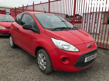 Location: Edinburgh - 2013 FORD KA STUDIO 3 Door Hatchback REG: SD13MFO, Keys: No, MOT Expiry date: 14/06/2025, 1242 Petrol, 5 Speed Manual Petrol, Former Keepers: 10