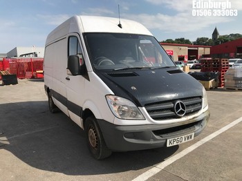 Location: Edinburgh - 2010 MERCEDES-BENZ SPRINTER 313 CDI Panel Van REG: KP60VWW, Keys: No, MOT Expiry date: 14/11/2023, 2143 Diesel, 6 Speed Manual Diesel, Former Keepers: 3