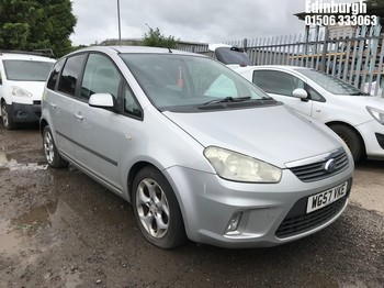 Location: Edinburgh - 2008 FORD C-MAX ZETEC AUTO MPV REG: WG57VKE, Keys: No, MOT Expiry date: 06/01/2027, 1999 Petrol, 4 Speed Auto Petrol, Former Keepers: 5